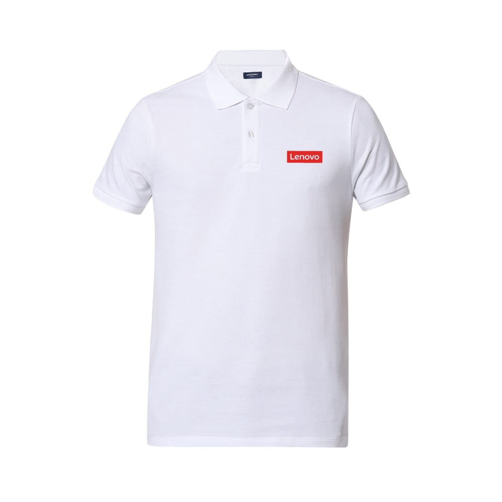 Jack & Jones Jacquard Plain Polo T-shirt - White